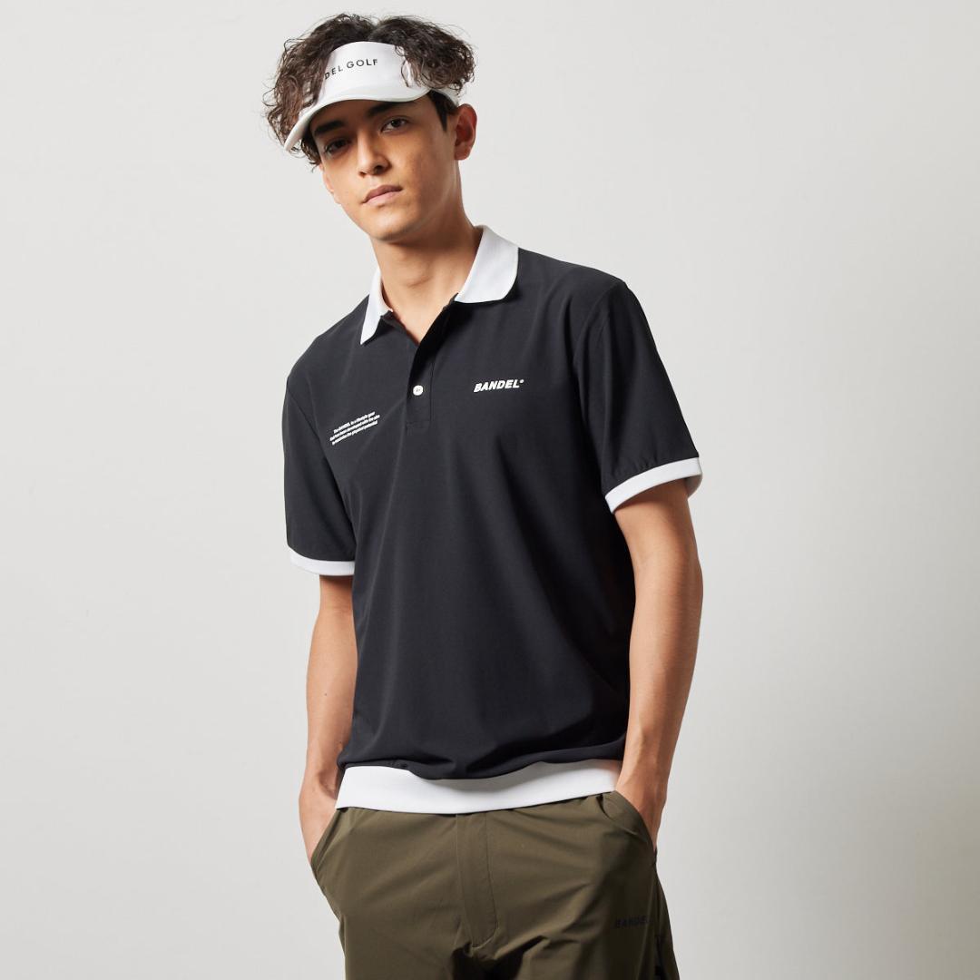 バンデルBANDEL golfゴルフLサイズ/ブラック黒Tシャツ半袖ポロシャツ