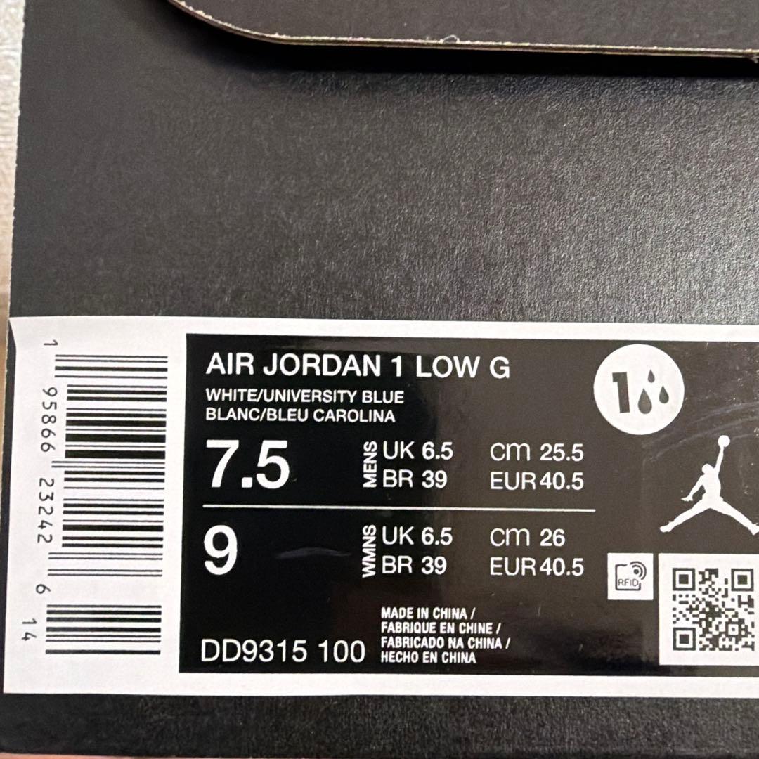 新品未使用NIKE Air Jordan1 Low GOLF “UNC“25.5