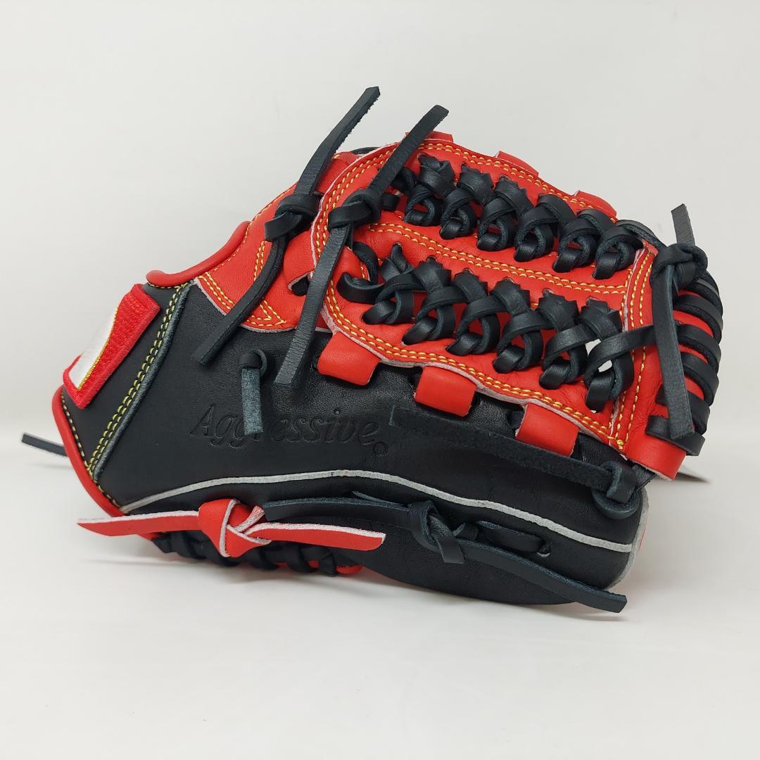 久保田スラッガー 少年軟式グローブ LT25-GJ1 J2A型 レッド×ブラック