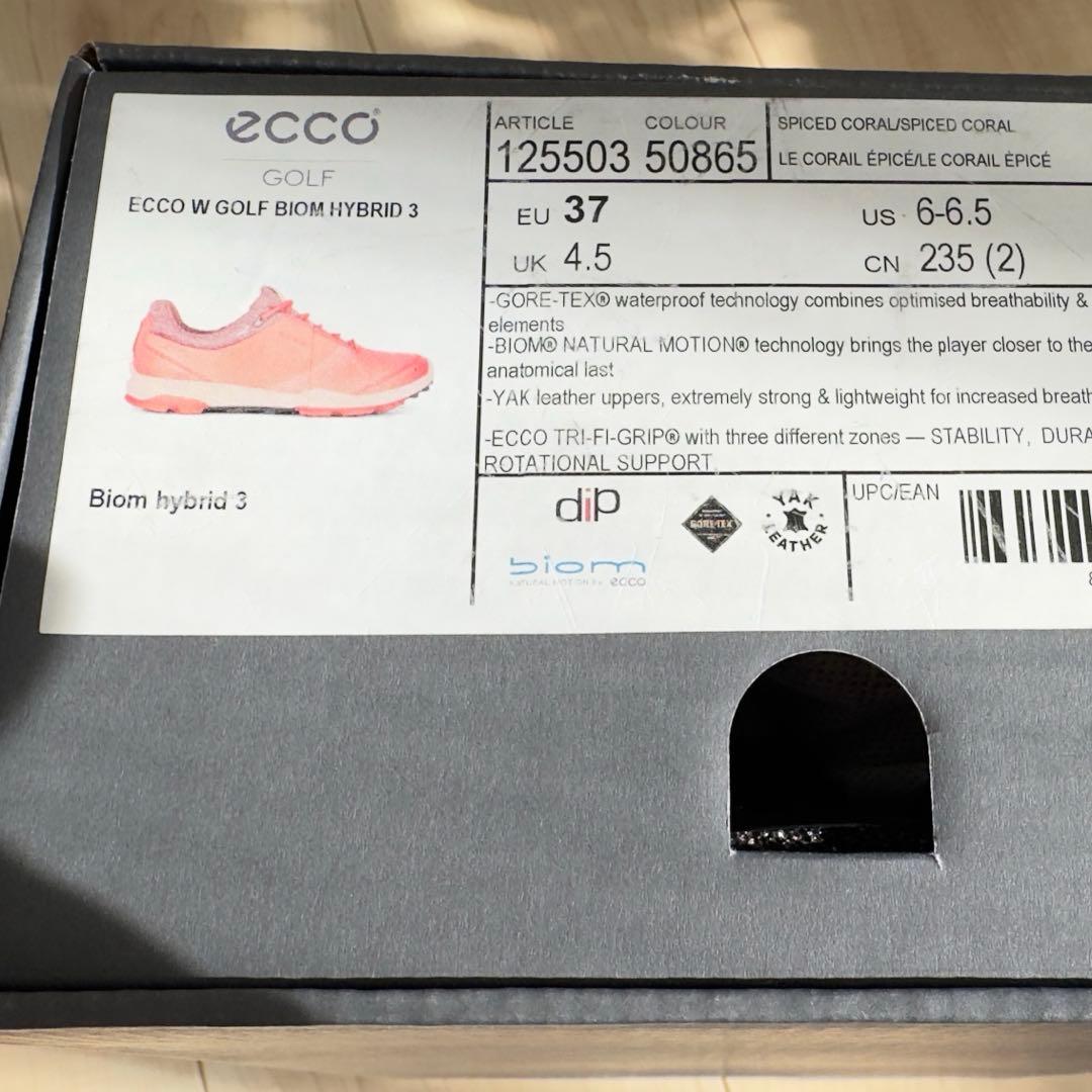 【新品未使用に近い】eccoレディス ゴルフシューズ