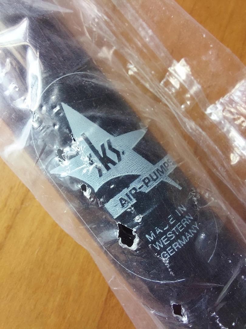 値下げ 西ドイツ製SKSフレームポンプデッドストックウッドハンドル自転車空気入れ
