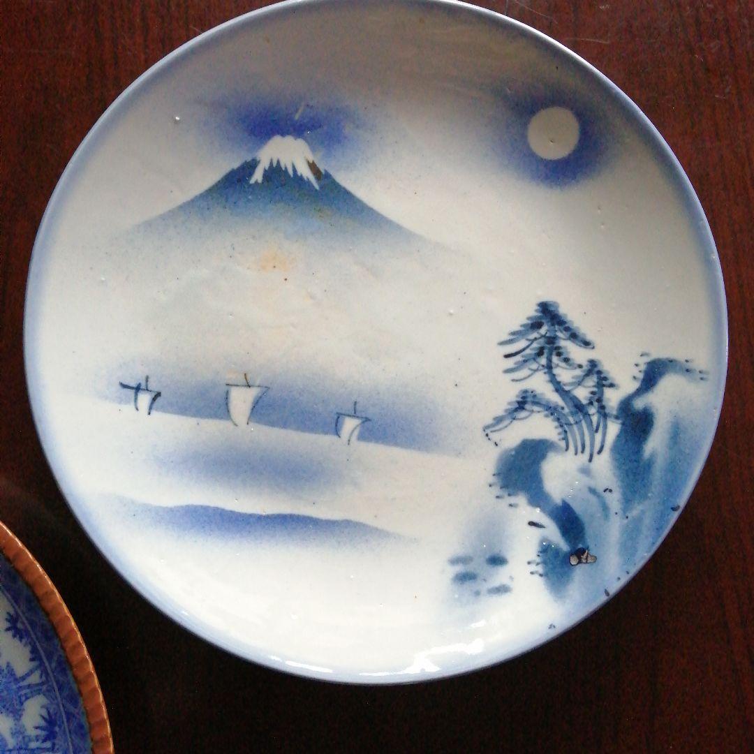 伊万里　染付大皿　2枚　29.3～30.8cm　幕末～明治期