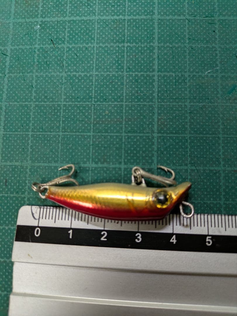 超貴重4.5cmミラクルワークスウッドメケメケ ミノータイプルアー 赤金ウッド