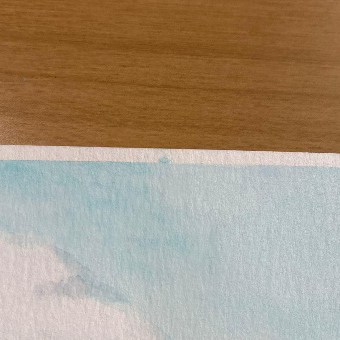 原画　ヨーロッパ風　猫の街　手描きイラスト　水彩　風景　街並み　猫　アナログ