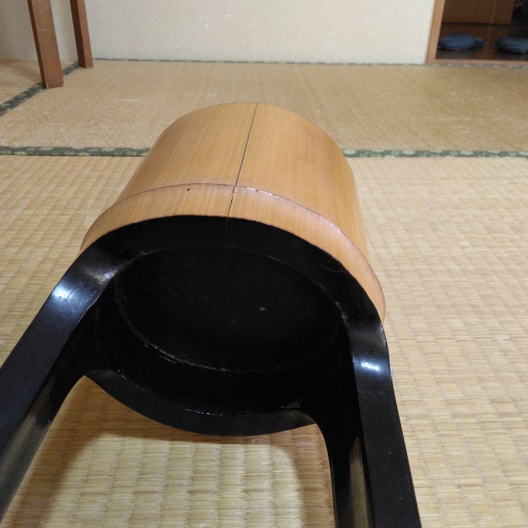 花器-::二重切り-根付き-孟宗竹-時代物。