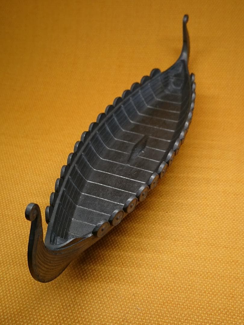 船　金属　北欧　バイキング　置物　インテリア　工芸品　美術品　A2947