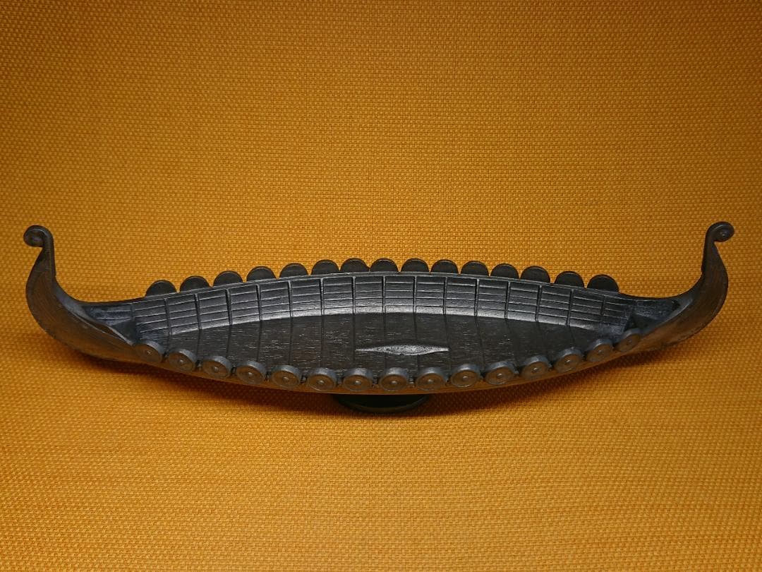 船　金属　北欧　バイキング　置物　インテリア　工芸品　美術品　A2947