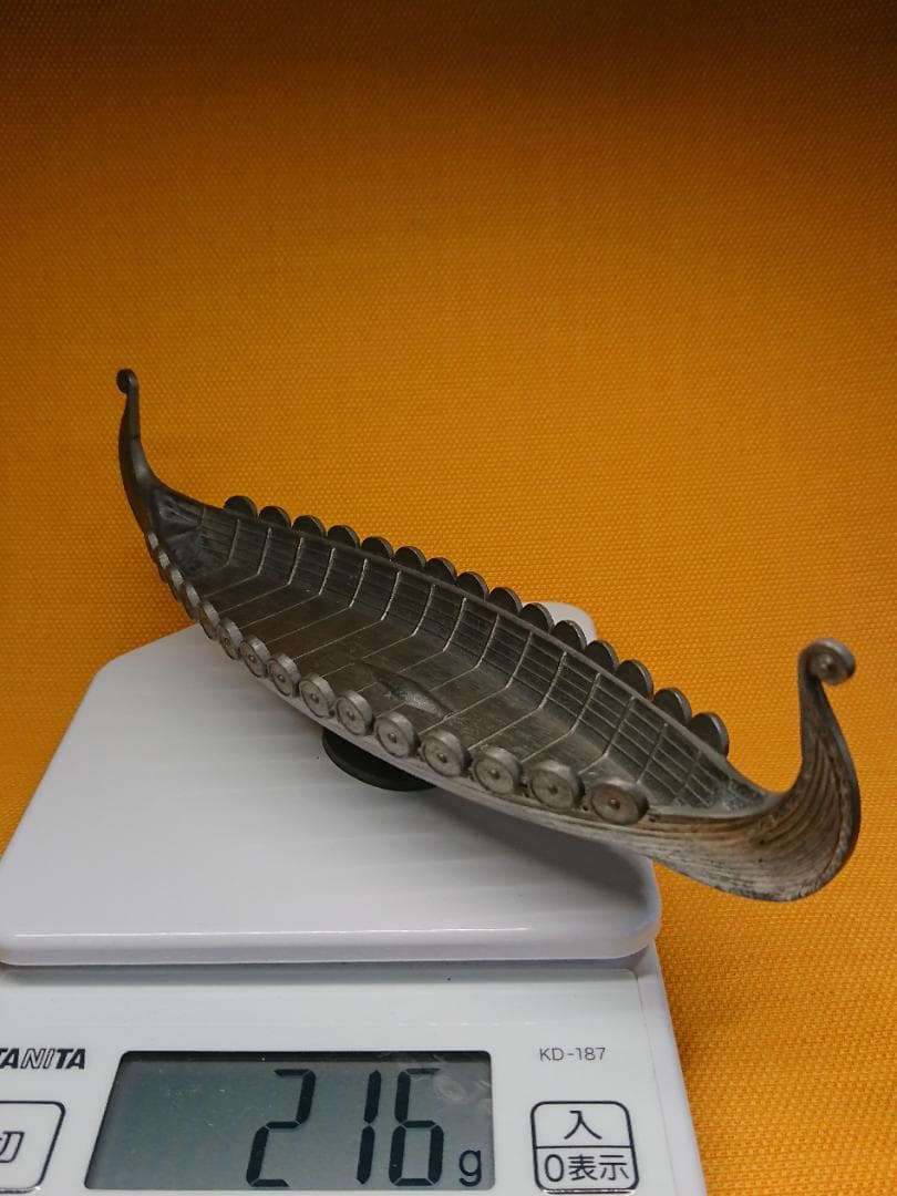 船　金属　北欧　バイキング　置物　インテリア　工芸品　美術品　A2947