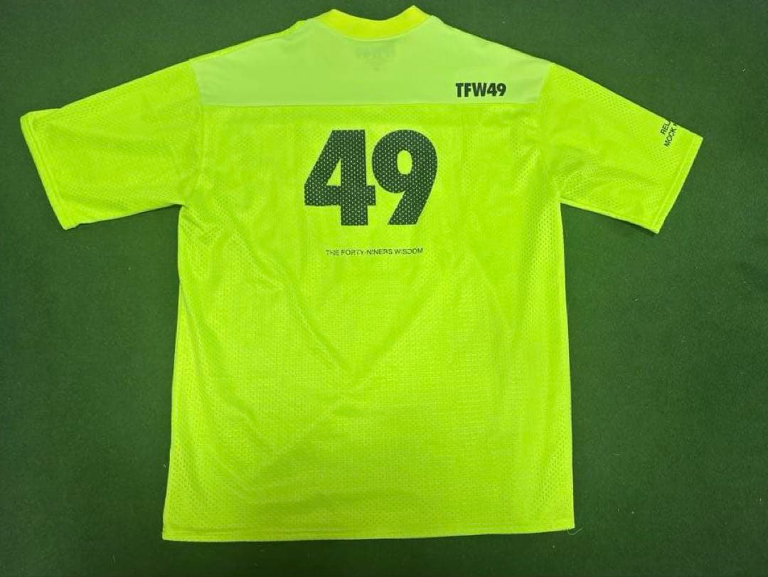 【超美品】TFW49 肉厚　モックネック　シャツ　メッシュ　Tシャツ　ポロシャツ