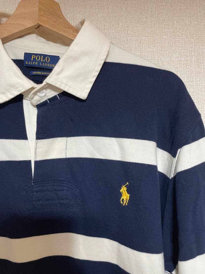 POLO RALPH LAUREN ラガーシャツ ネイビー/ホワイト