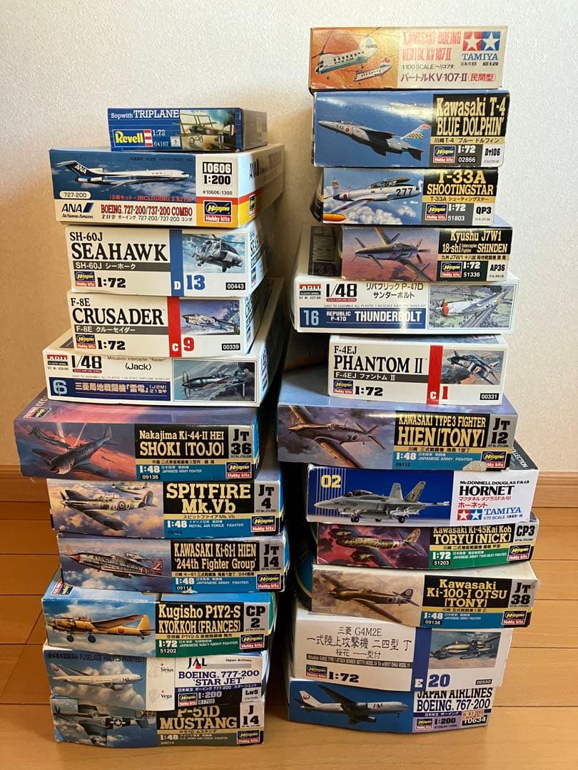 航空機プラモデルセット多数