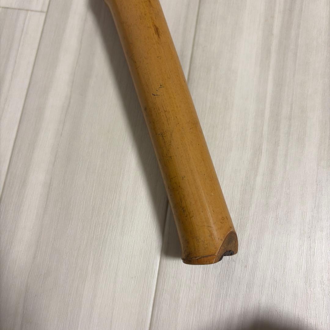 尺八本体 竹製 松風刻印 約54.5cm 幅　真ん中　3.5cm 笛　中古