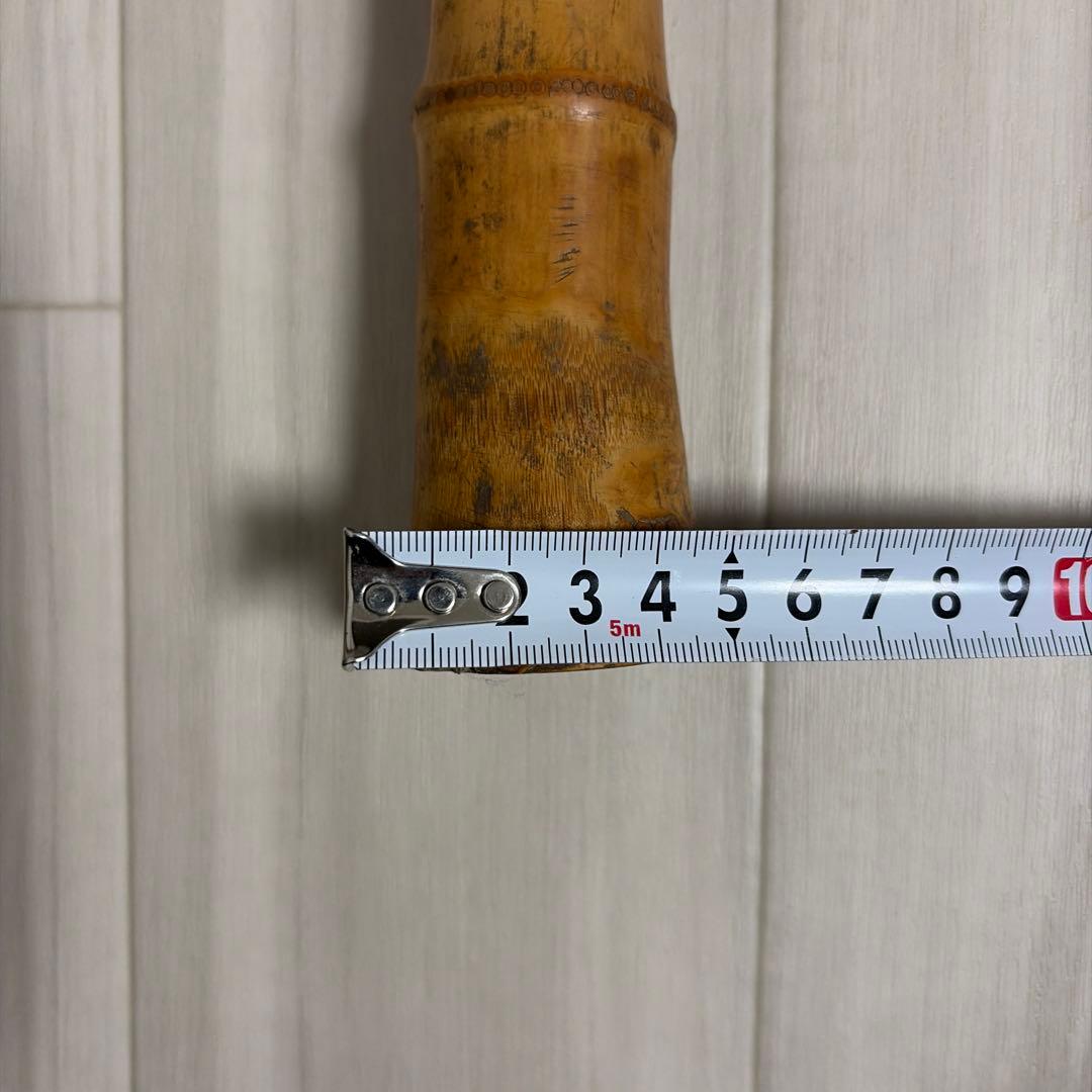 尺八本体 竹製 松風刻印 約54.5cm 幅　真ん中　3.5cm 笛　中古