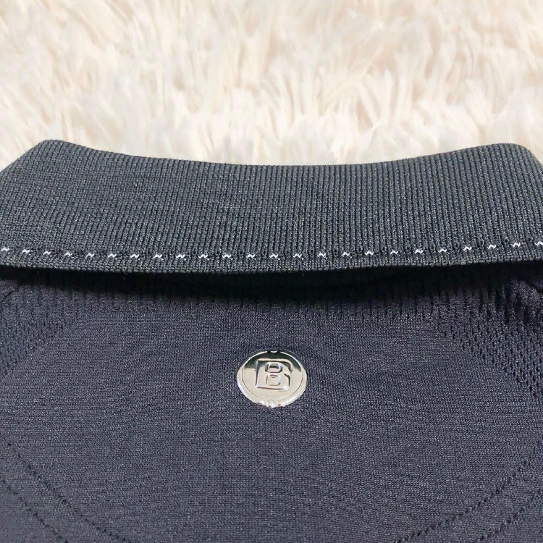 【超美品】BRIEFING　ポロシャツ　バックロゴ　ブラック　S　ゴルフ