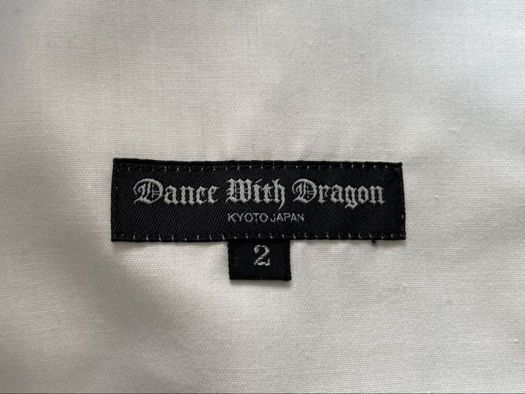超美品☆ ダンスウィズドラゴン パンツ メンズ SIZE 2 チェック 白 黒