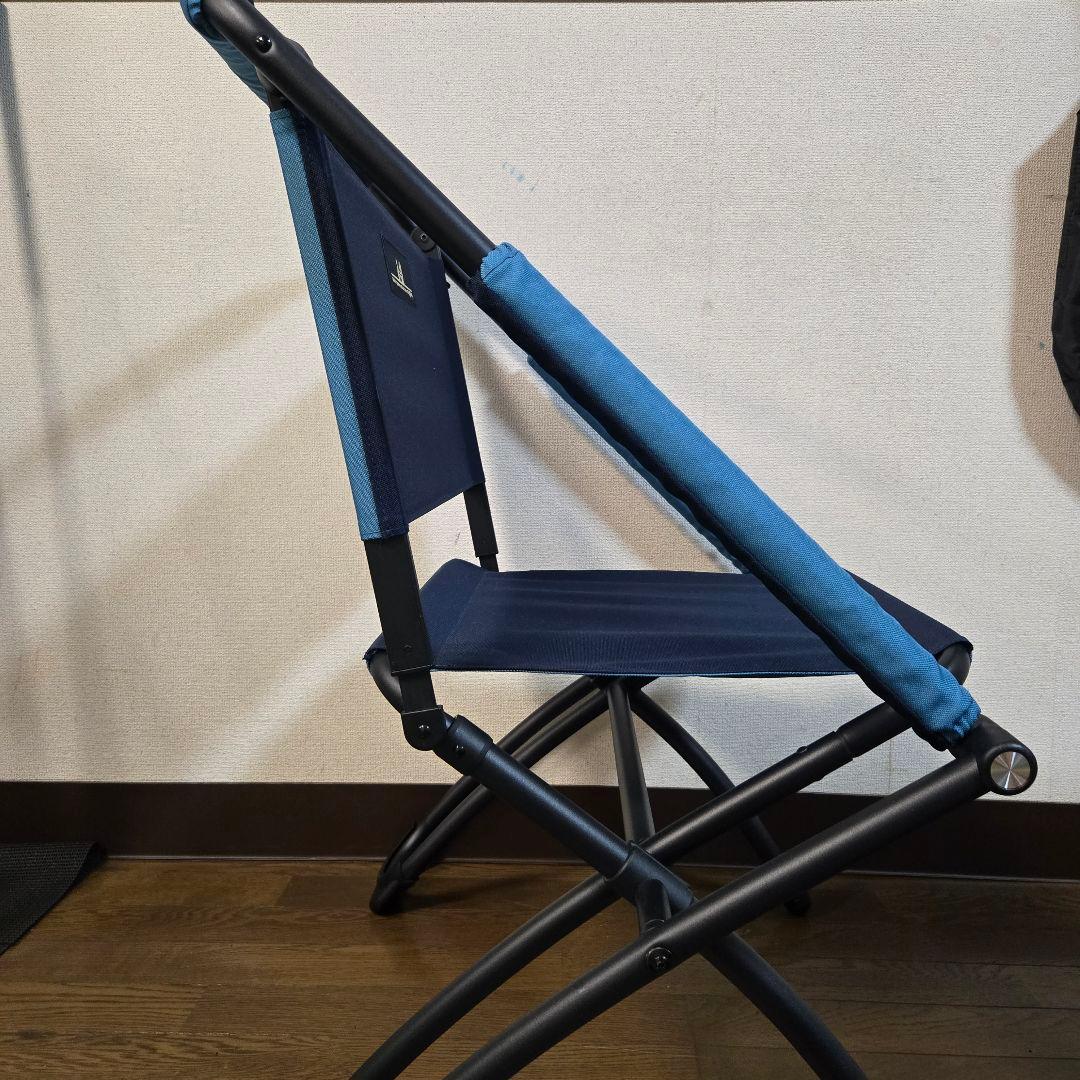 未使用級 ogawa ハイ&ロー チェア 2way ブルー 便利 機能性◎