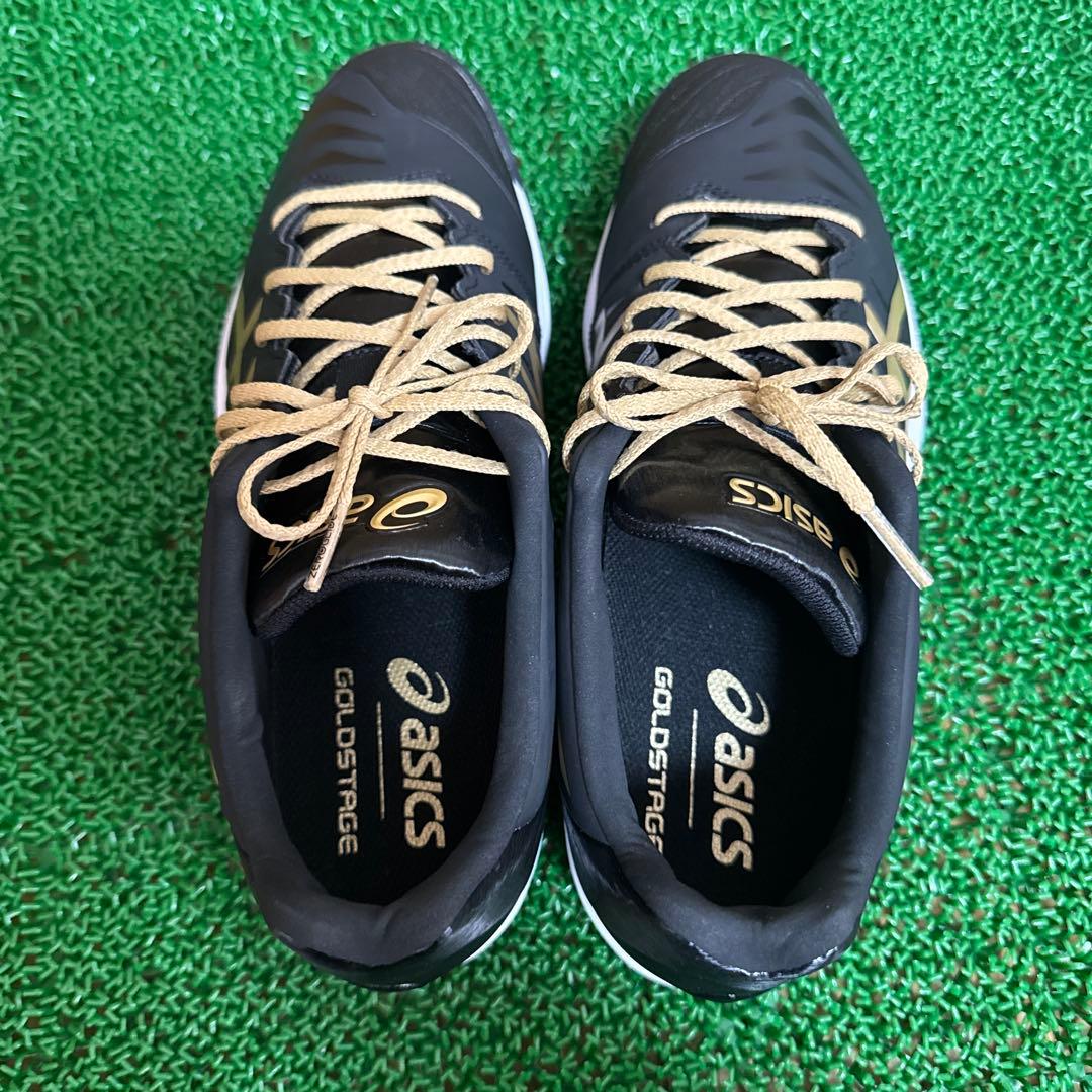 アシックス ゴールドステージ 野球スパイク 27.5cm ブラック ゴールド