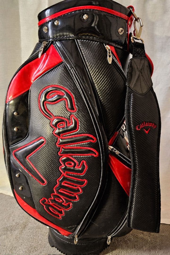 Callaway ゴルフバッグ 黒/赤 5分割　フード有　オマケ付　#A80LS