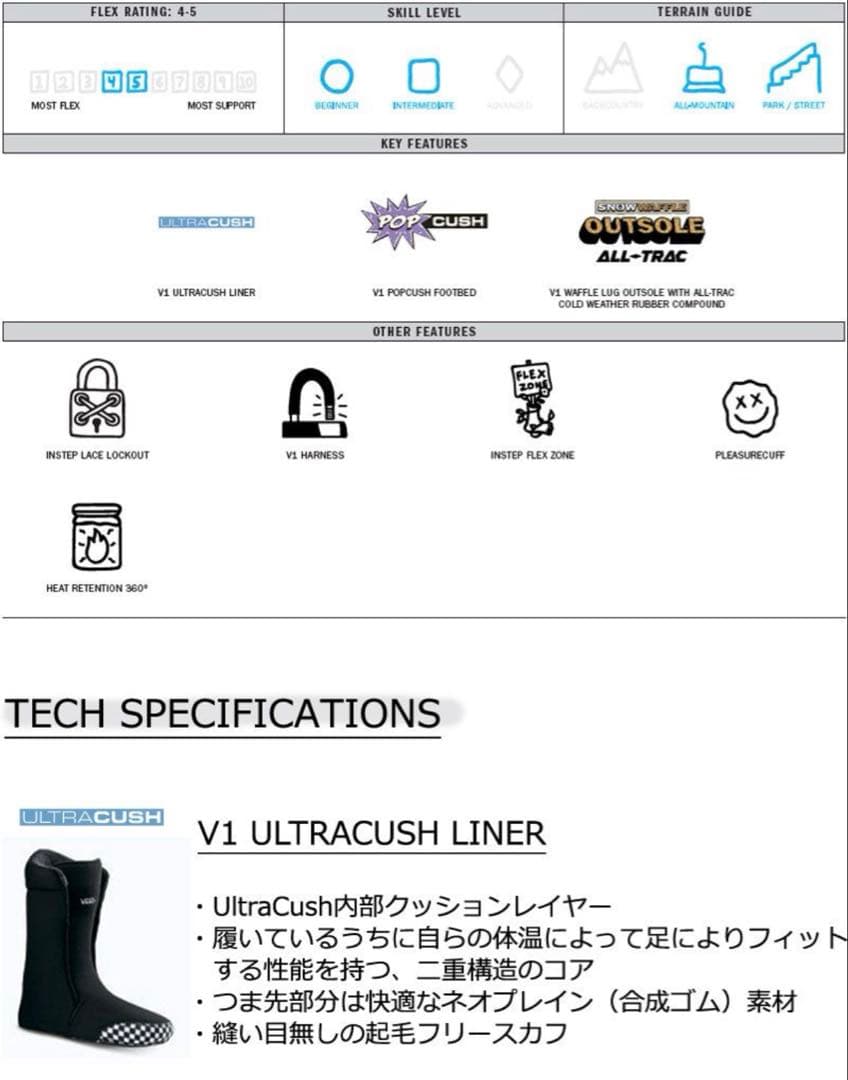 スノーボード VANS HI-STANDARD OG 26.0