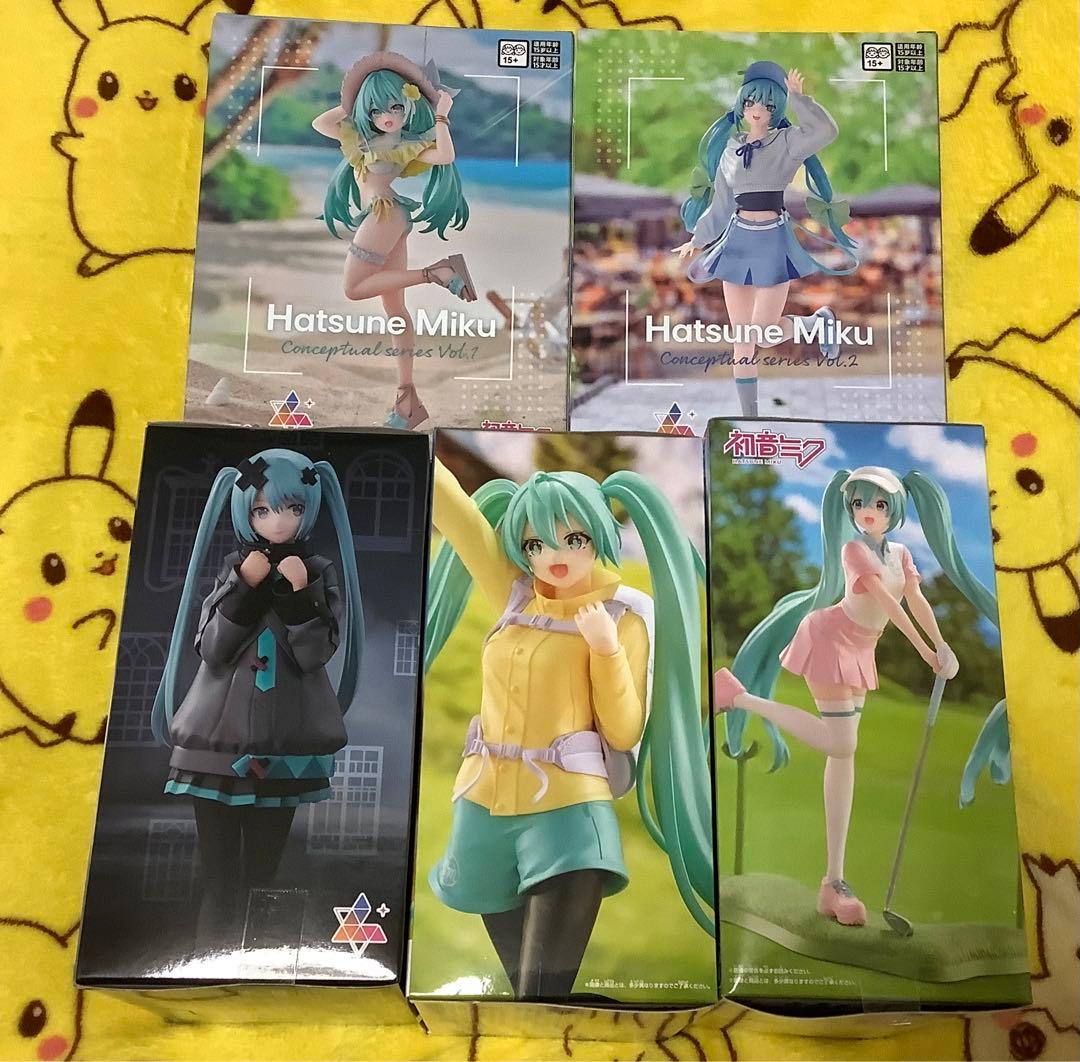 新品未開封！初音ミクシリーズプライズフィギュア5個セット！