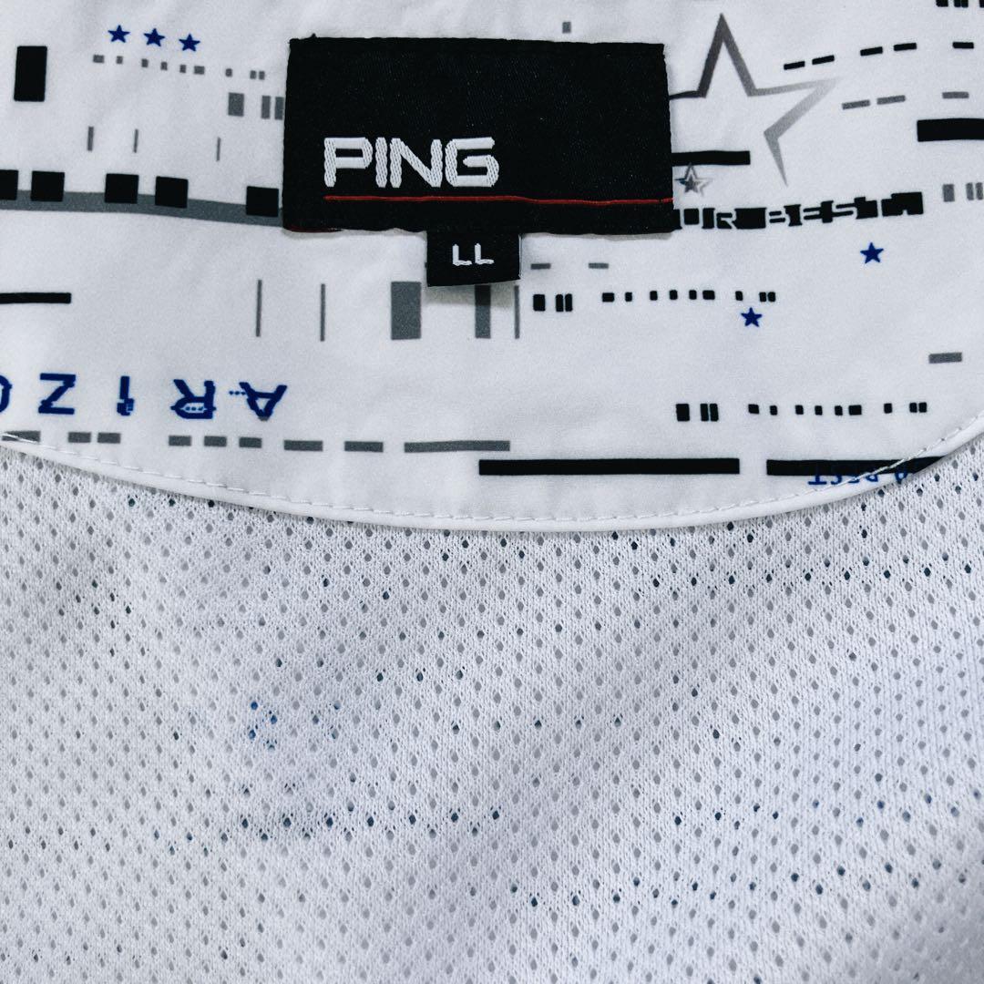 【新品LL】PING ウインドブレーカ- ホワイト メンズ