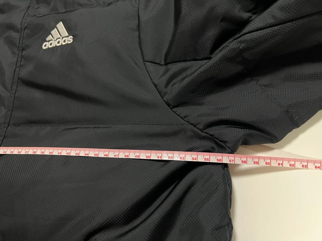 ★アディダス ダウン ベンチコート 黒 175cm男性着用