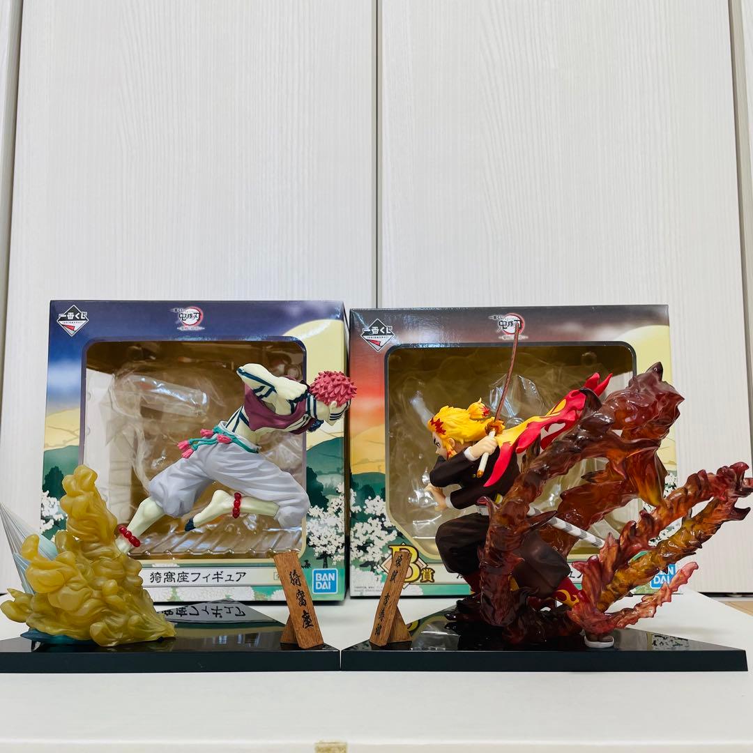 一番くじ 鬼滅の刃黎明に刃を持て B賞　獄杏寿郎　C賞　猗高座　フィギュアセット