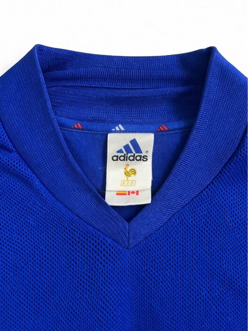 【サイズ2XO】フランス代表 ユニフォームadidas 青 サッカーゲームシャツ