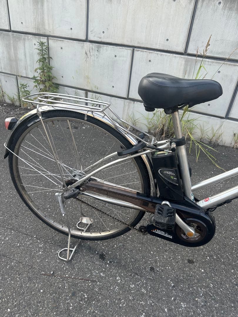シティタイプ自転車 シルバー 前バスケット付き