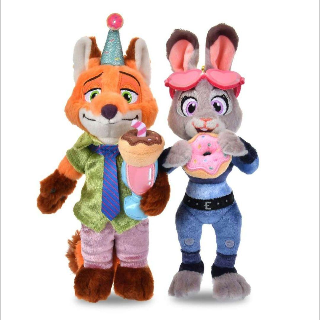 ズートピア10TH ニック ジュディ ぬいぐるみキーホルダー キーチェーン