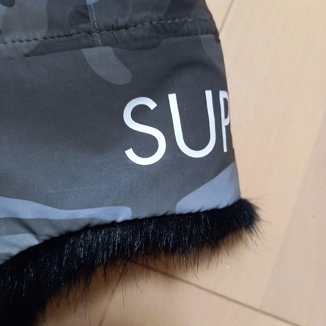 Supreme 迷彩柄 ファー付き帽子