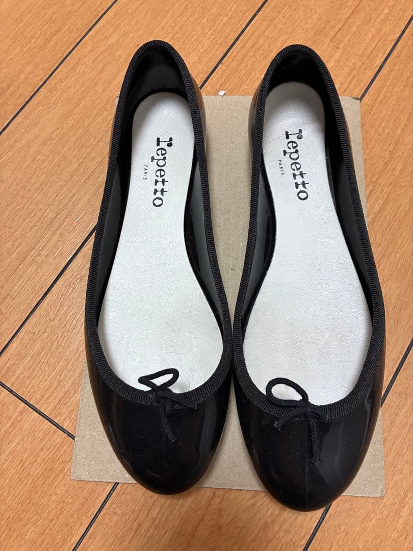 Repetto ブラック バレエシューズ38