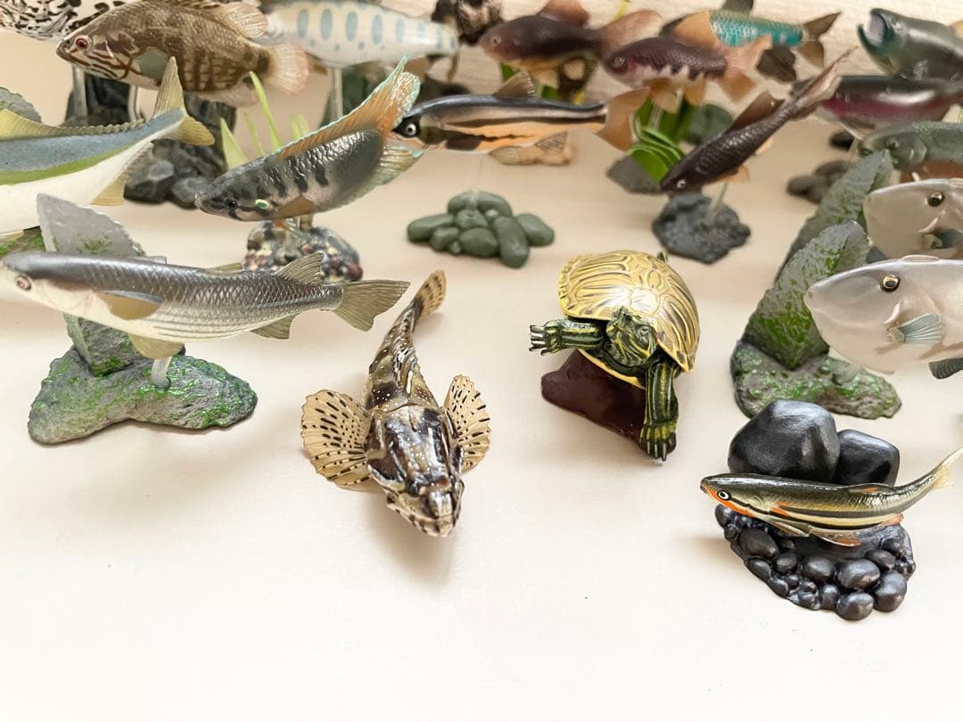 ユージン　海洋堂　原色淡水魚図鑑I 原色淡水魚図鑑II 原色観賞用魚　金魚　亀