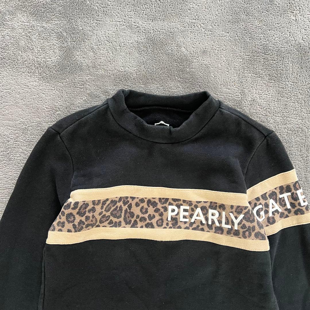 PEARLY GATES パーリーゲイツレオパード　ヒョウ柄　スウェット　黒
