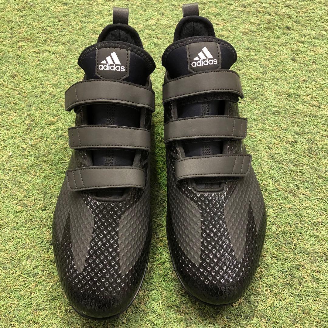 adidas スパイク 黒 ベルト　26.5cm