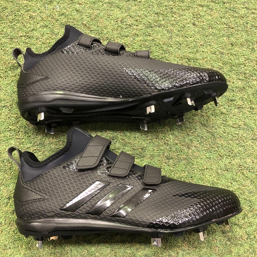 adidas スパイク 黒 ベルト　26.5cm