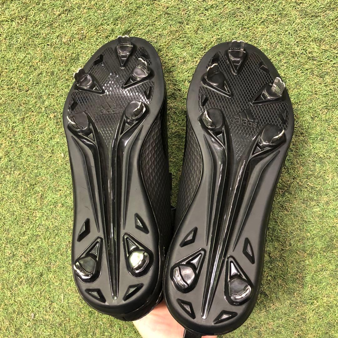 adidas スパイク 黒 ベルト　26.5cm