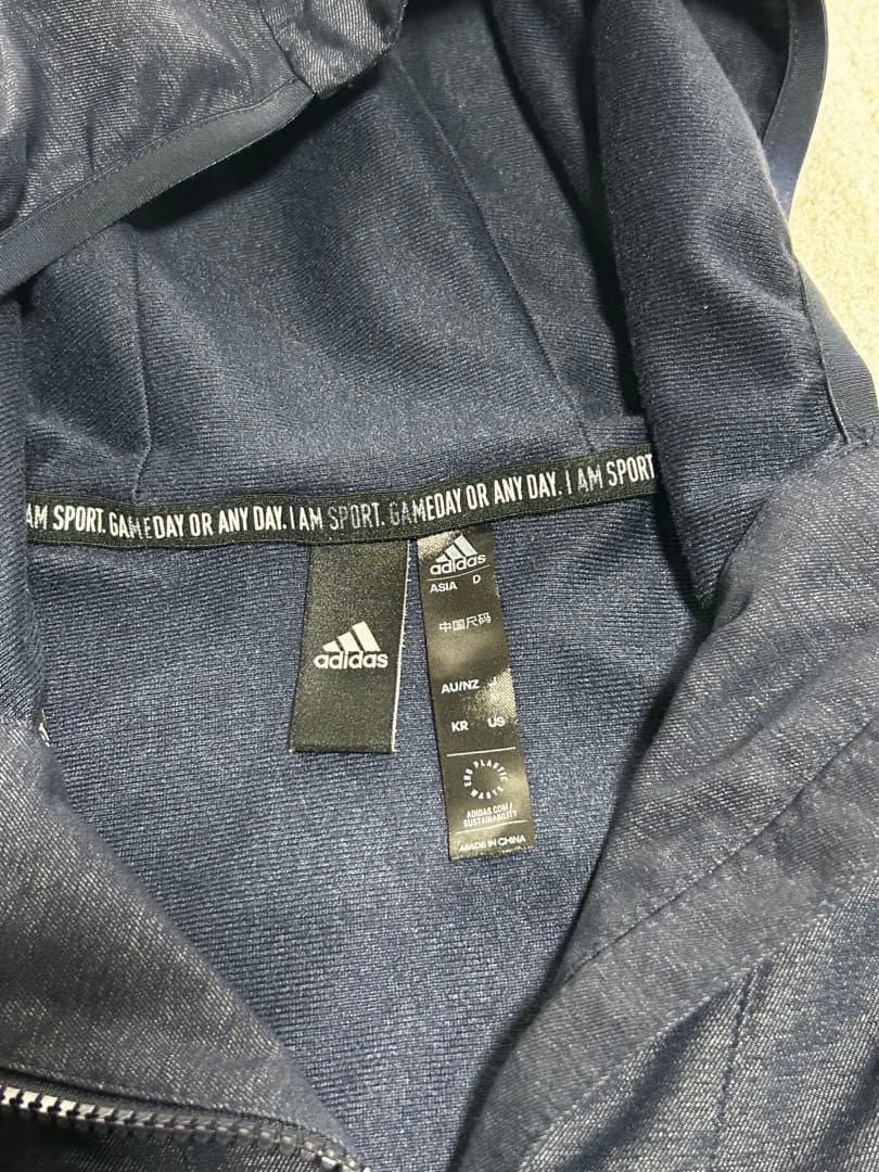 美品！adidas ネイビー ジャージ上下セット　秋冬　トレーニングウェア