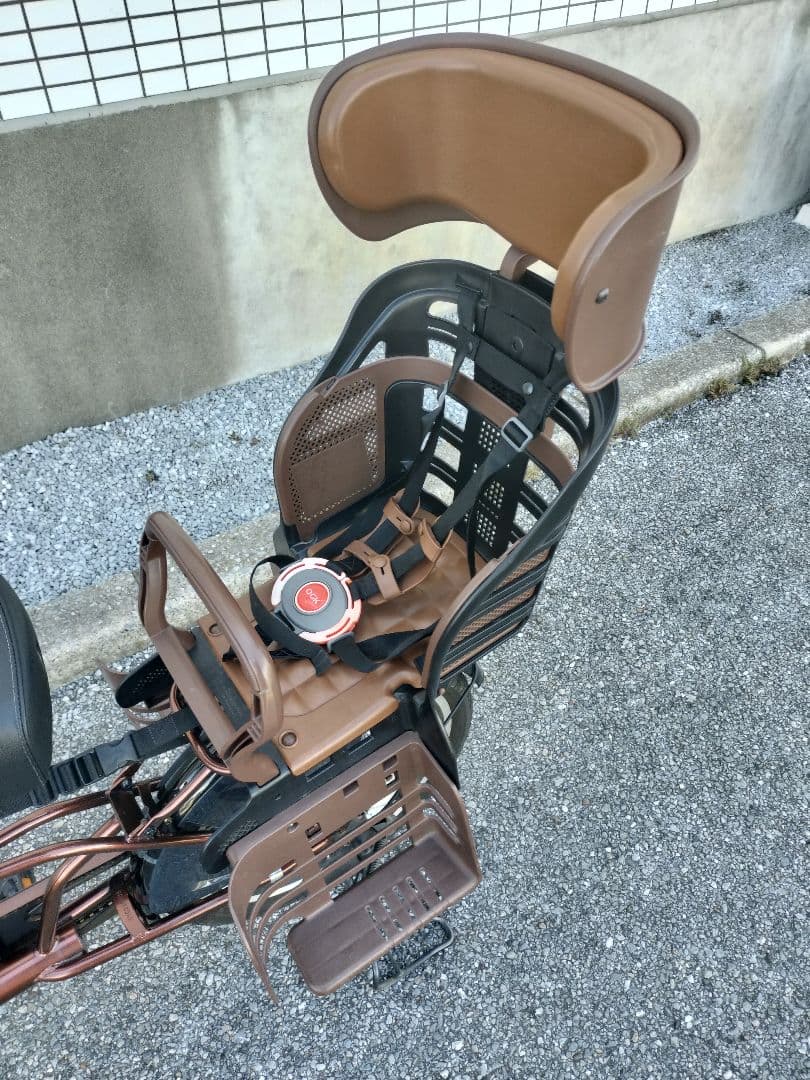 非電動自転車　電動アシスト自転車 チャイルドシート付き ブラウン　子供乗せ自転車