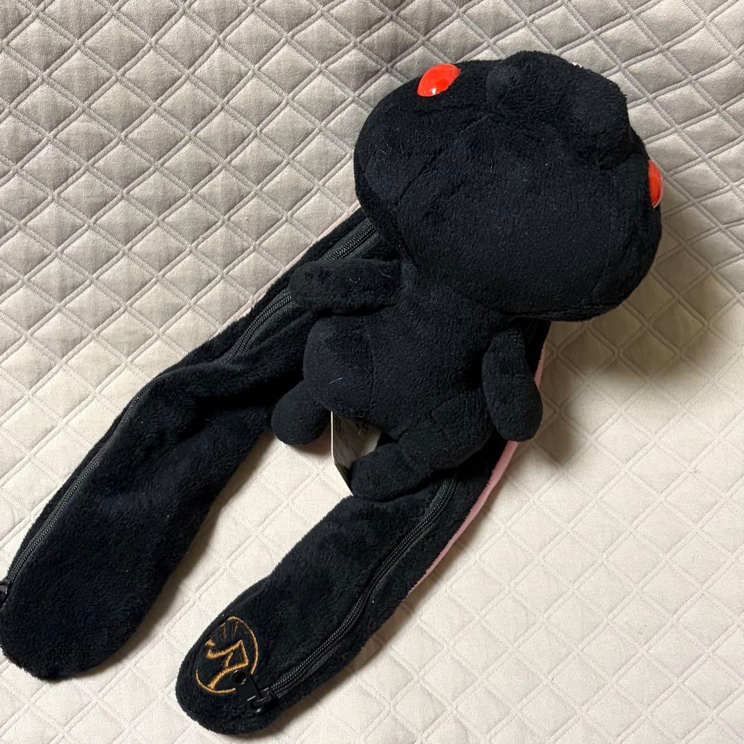 汎用うさぎ　デュアルペンポーチ　ブラック