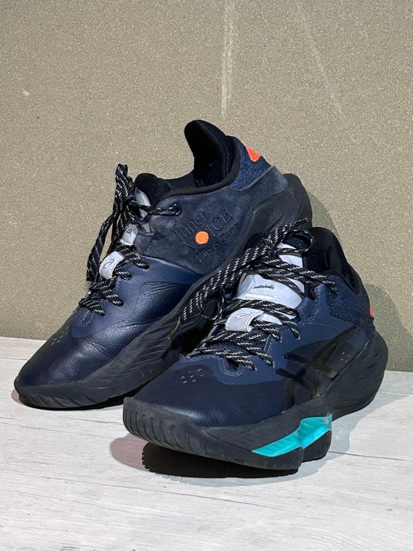 ASICS バスケットボールシューズ ネイビー/オレンジ