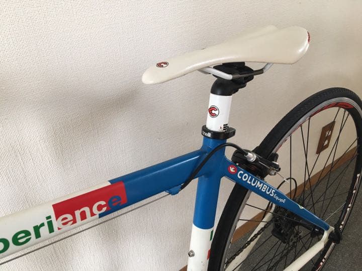 頑張りました。ここまでロードバイクcinelli xperience