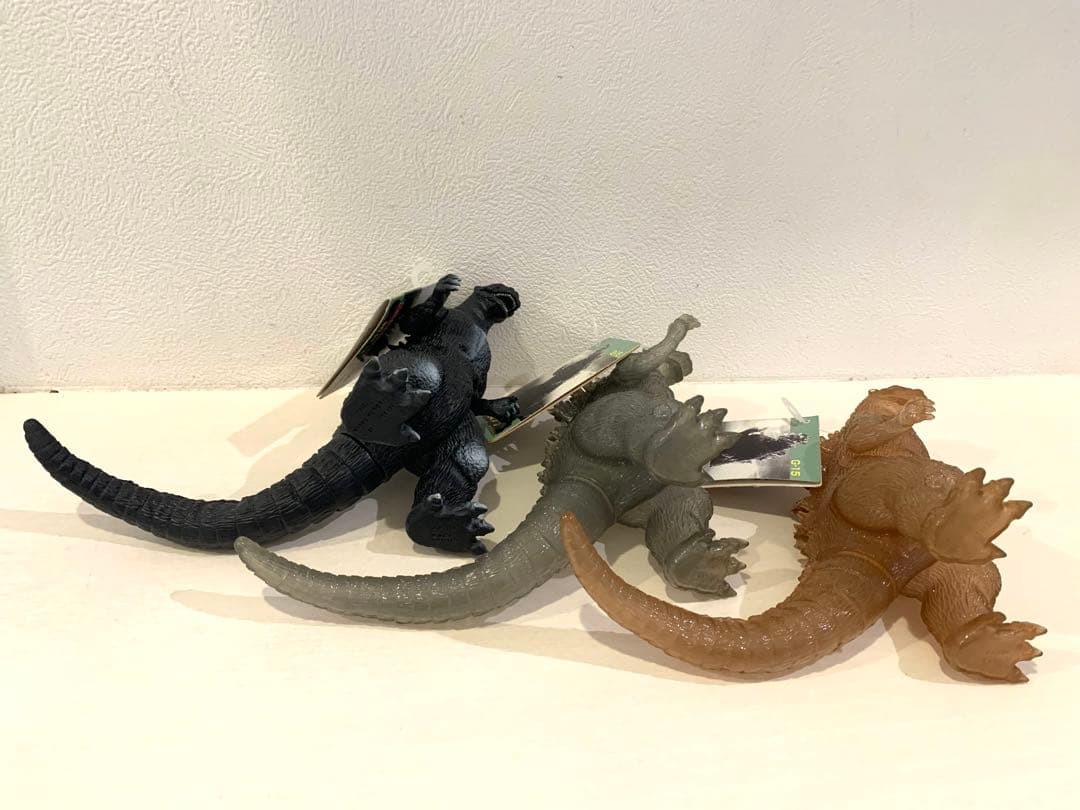 希少 東宝怪獣シリーズ 初代ゴジラ、限定ブラック・ブラウン クリアソフビ 現状品