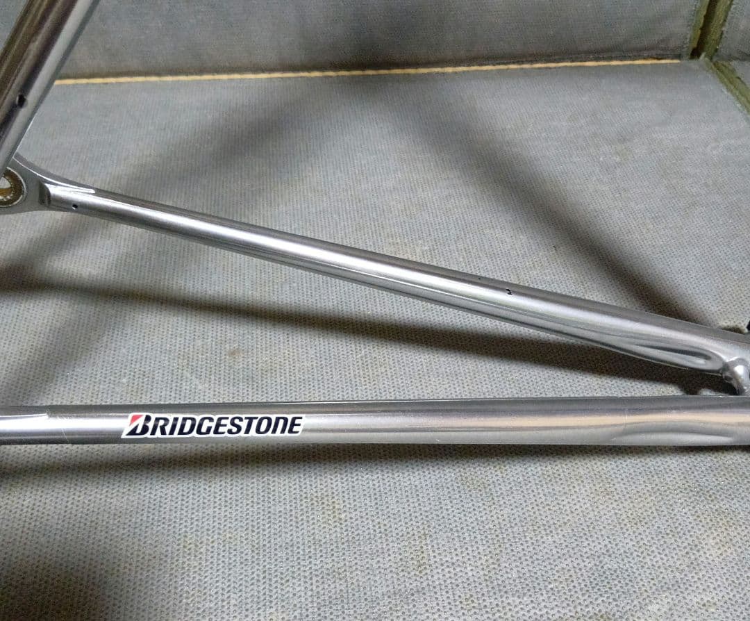 BRIDGESTONE　ピストフレーム　njs クロモリ　競輪　シルバー