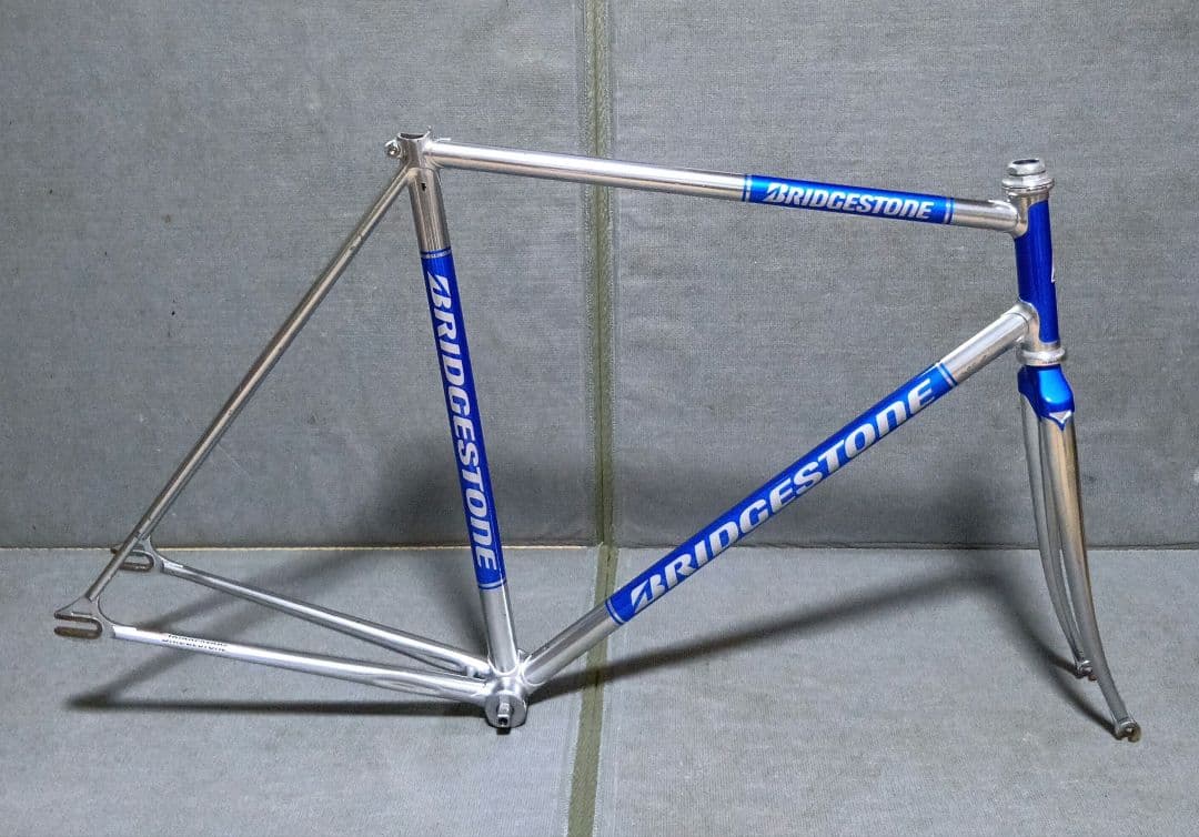 BRIDGESTONE　ピストフレーム　njs クロモリ　競輪　シルバー