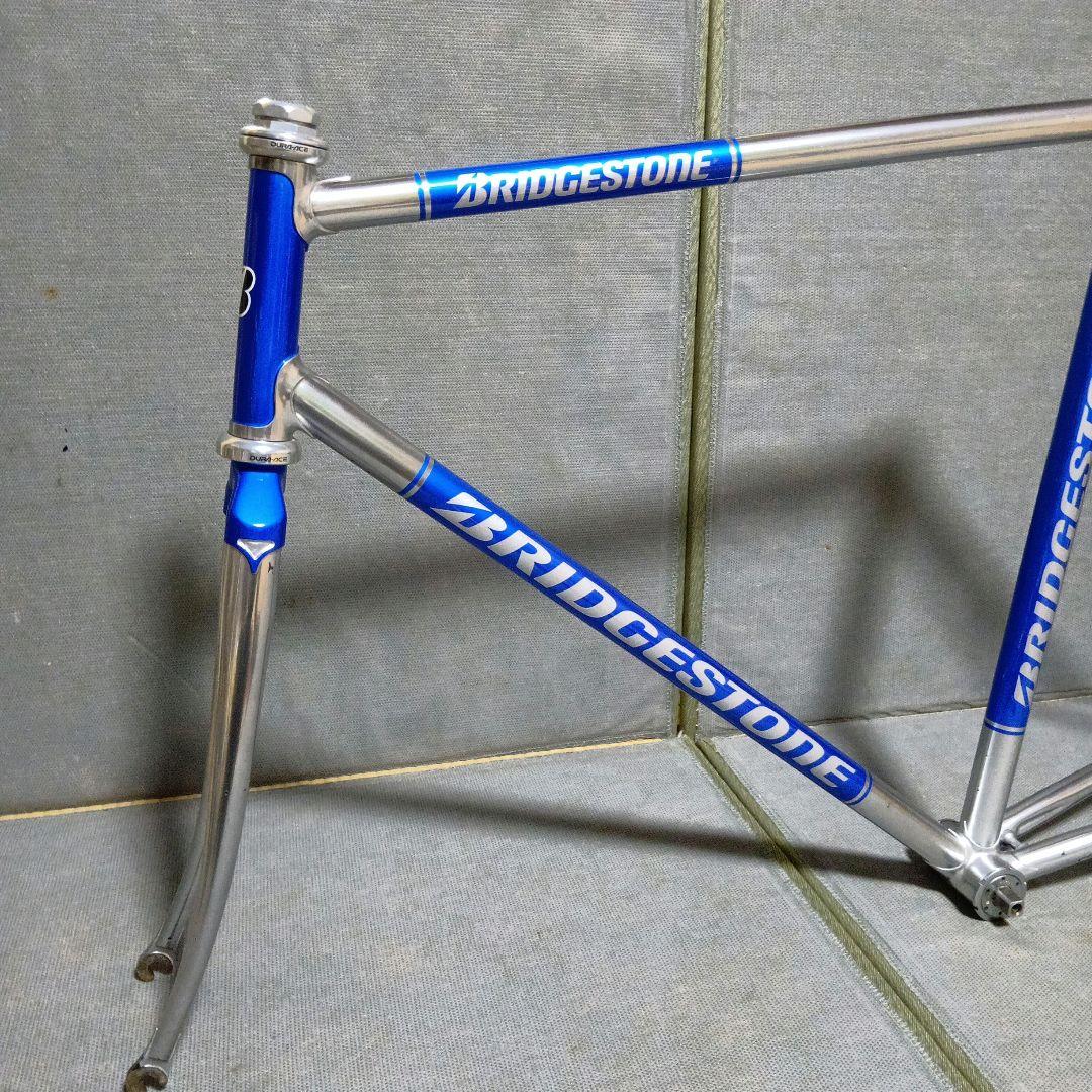 BRIDGESTONE　ピストフレーム　njs クロモリ　競輪　シルバー