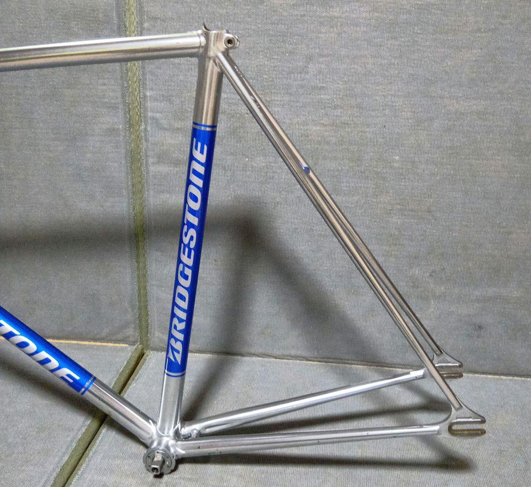 BRIDGESTONE　ピストフレーム　njs クロモリ　競輪　シルバー