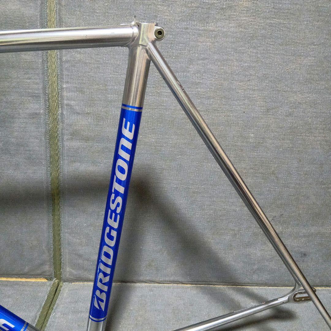 BRIDGESTONE　ピストフレーム　njs クロモリ　競輪　シルバー