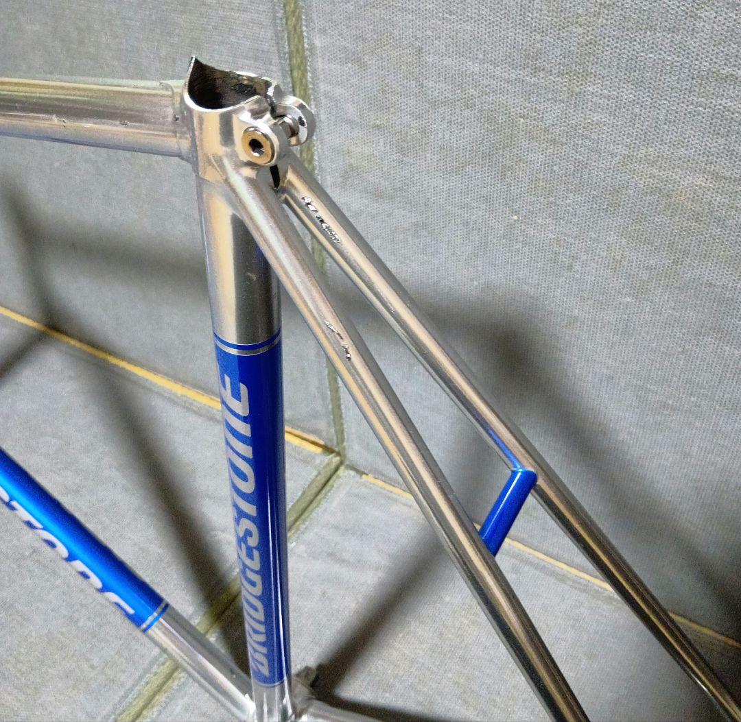 BRIDGESTONE　ピストフレーム　njs クロモリ　競輪　シルバー