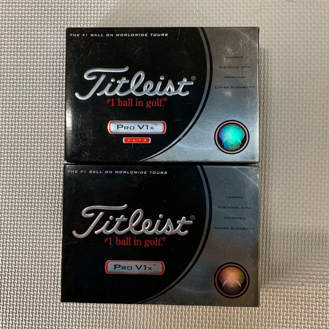 H066\"未使用 Titleist ゴルフボール PRO V1x 2点セット